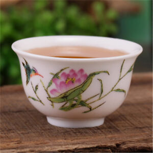 4pcs tea cups small cup for Pu'er tea 20ml handpainted cup porcelain tea cups