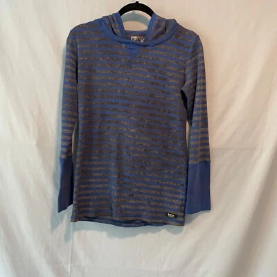 Camisa Marc New York MNY Rayas Con Capucha Manga Larga Azul Gris Para Hombre Mediana Foto 1 de 4