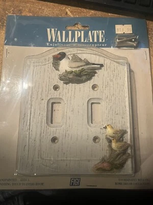 Винтажная крышка пластины переключателя двойного света чайки от FIGI смола с ручной росписью - Изображение 1 из 3