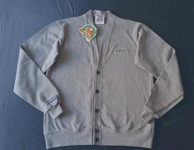 NEW RARE MARQUIS JET BARBARIAN RUGBY WEAR Embroidered Gray Cardigan Sweater XL - image 1 of 4