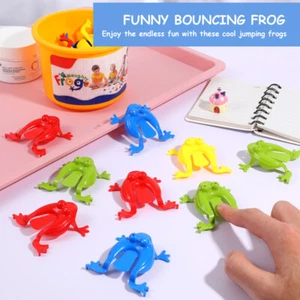 12/Set Jumping Frog Toys Fun Children Gift Fillers Girls Boys Children Birthday - Picture 1 of 14