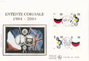 FRANCE 2004 FDC ENTENTE CORDIALE YT 3657 ET 3658 - Foto 1 di 1