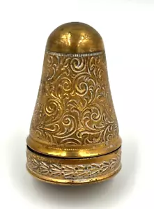 Antique Victorian Large Novelty Sewing Case & Matching Thimble Circa 1900 - Picture 1 of 23