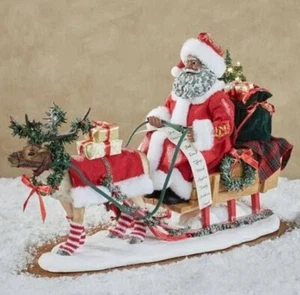 Dept 56 Possible Dreams Clothtique Through The Woods Santa Figurine #6011834 - Picture 1 of 4