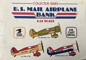 1991 Collector Series US Mail Airplane Diecast Bank Model # 101 with COA NIB - Picture 1 of 6