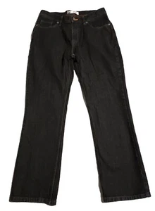 Boys Lee Dungarees Black Slim Adjustable Waist Straight Leg Denim Jeans Size 16 - Picture 1 of 5
