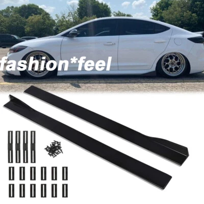 Car Side Skirts Splitter Spoiler Extension Glossy Black for HYUNDAI Elantra GT - Image 1 of 4