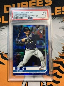 KESTON HIURA 2019 TOPPS CHROME UPDATE BLUE REFRACTOR ROOKIE RC 71/150 PSA 9 - Picture 1 of 2