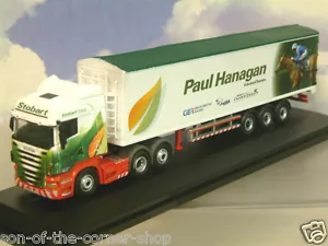 OXFORD SCANIA HIGHLINE JOCKEY TRUCK/TRAILER EDDIE STOBART PAUL HANAGAN 76SHL07WF - Picture 1 of 2