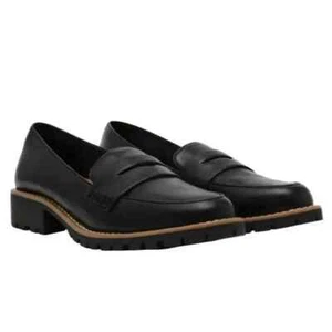 Dv Dolce Vita pour Femme Carley à Enfiler Lug Semelle Noir Mocassins Taille 7 - Picture 1 of 5