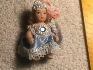 March Porcelain Hanging  Doll Ornament - Picture 1 of 4