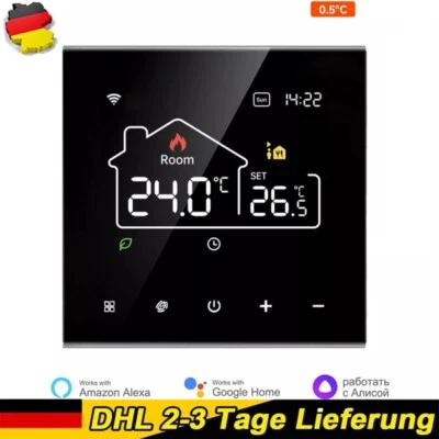 WiFi Thermostat Digital LCD WLAN Touch Display Raumthermostat Fußbodenheizung DE - Bild 1 von 4