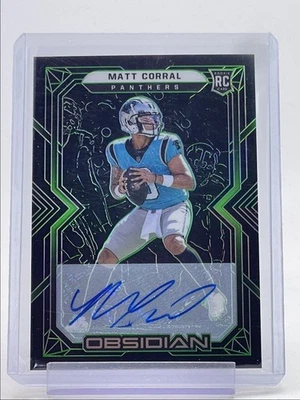 MATT CORRAL 2022 OBSIDIAN ROOKIE AUTOGRAPH GREEN ETCH RC AUTO /50 Q3152 - Image 1 of 2