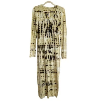New Raquel Allegra Tie Die Long Sleeve Shirt Dress Stretchy Soft Designer Boho S - Image 1 of 4