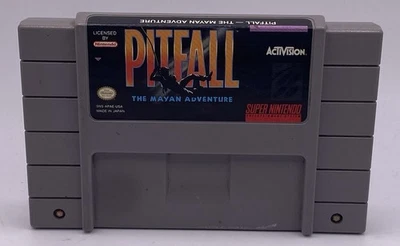 Authentic Nintendo SNES Pitfall The Mayan Adventure SNES Cartridge | Tested Work - Image 1 of 2