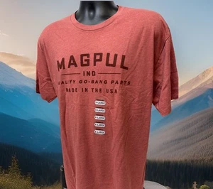 Magpul Quality Go Bang Parts Short Sleeve T Shirt Men's XL Red USA - Picture 1 of 9