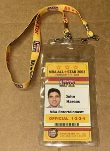 NBA All Star Game 2003 Press Pass Ticket Media Credential Official Jordan Last - Picture 1 of 9