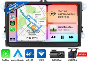 Android 13 6+64 Autoradio Navi CarPlay 4G LTE für VW GOLF 5 6 Plus Passat Tiguan - Bild 1 von 24