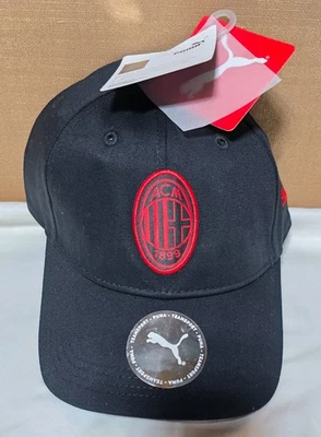 Puma OFFICIAL Soccer AC Milan / ACM Black Snapback Adjustable Hat Cap -Brand NEW - Image 1 of 4