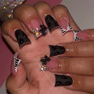 Press on Nail Duck French Tips Fake Nail Duck Feet Style False Nail for Womens - Image 1 of 4