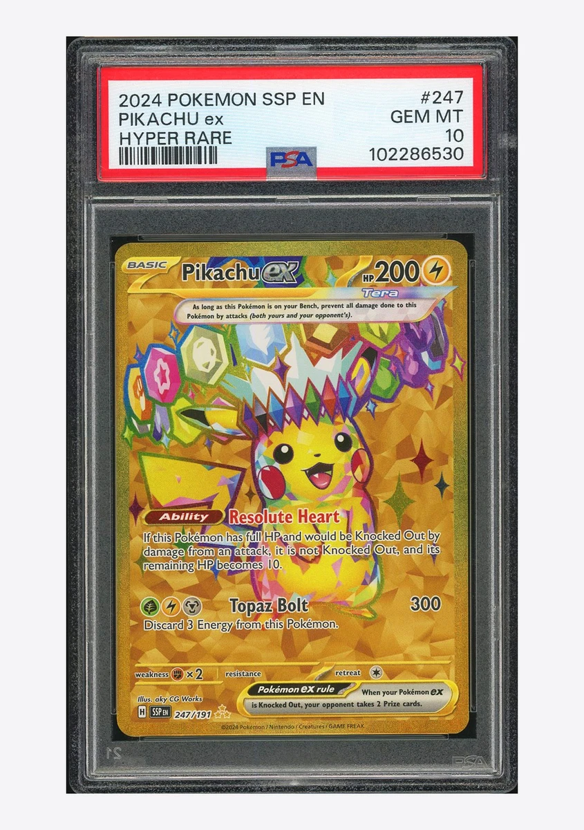 Pikachu Pokémon TCG Grade 10 Rare Individual Collectible Card Game