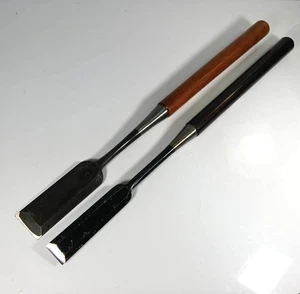 Japanese Vintage Chisel Tsuki Nomi SADA-SHIGE 貞重 / YOSI-TORA 善虎 Japan AI031T - Picture 1 of 16