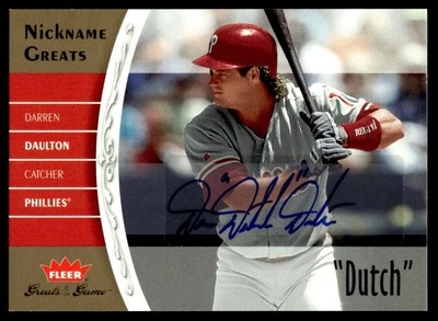 2006 Fleer Greats of the Game Nickname Autographs Darren Daulton Auto Foto 1 de 2