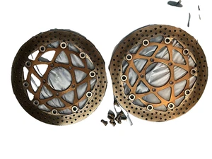 MV AGUSTA F4 750 BRUTALE FRONT  BRAKE ROTORS  320MM & MOUNTING BOLTS 1000 - Picture 1 of 8