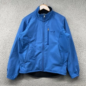 Marmot Softshell Jacket Mens Small Blue Windbreaker Coat Hiking Full Zip Up - Picture 1 of 13
