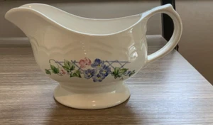 Pfaltzgraff Annabelle Sauciere Efeu rosa blau Blumen Made in USA - Bild 1 von 6