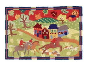 American Antique Hooked Rug 2'1'' X 3' - Picture 1 of 3