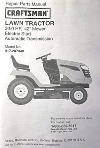 Sears Craftsman YS4500 Hydro 20,0 CV Trattore da prato 42" 917.287340 parti manuale - Foto 1 di 5