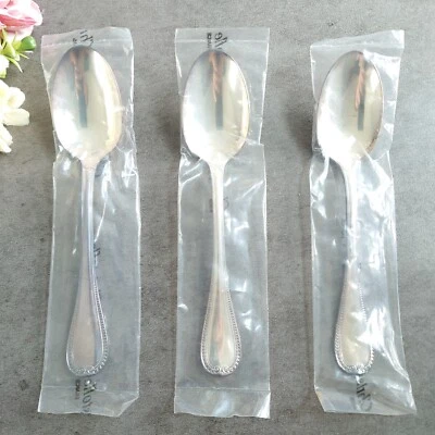 Christofle Malmaison Tea Spoon 3pcs Silverplate Flatware Brand New - Image 1 of 4