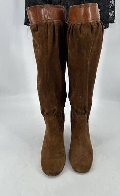 MICHAEL KORS High Slouch Suede Boots Brown Size 10 - Image 1 of 4
