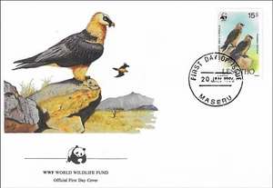 Lammergeier Male And Female Gypaetus Barbatus Birds Nature Leshoto FDC 1986 - Picture 1 of 1