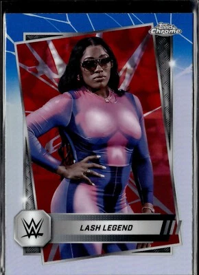 2025 TOPPS CHROME WWE RED & BLUE REFRACTOR #139 LASH LEGEND  - Image 1 of 2