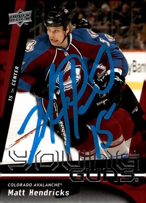 Matt Hendricks - Signed 2009-10 Upper Deck Young Guns Rookie Card #247 - Image 1 of 2