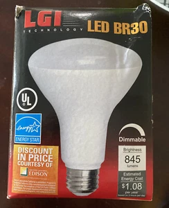 LGI LED BR30 Dimmable 9W Lightbulbs - Set of 3 - Picture 1 of 4