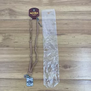 Collar Hard Rock HardRock Café Cadena Aspecto Martillado Logo Colgante NUEVO - Imagen 1 de 6