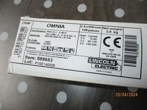 145x Lincoln Electric Omnia 588683 2,5 x 350 mm Schweißelektroden Elektroden NEU - Picture 1 of 3