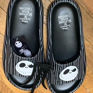 Nightmare Before Christmas Jack Skellington Streifen Pantoletten Größe 7 Schuhe Herren Damen - Bild 1 von 4