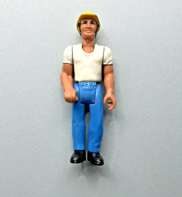 Vintage Fisher Price Adventure People Construction Worker 3.75" Figure 1976 - Image 1 of 2