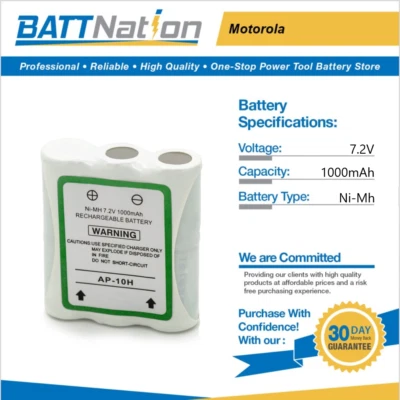 7.2V 1000mAh NiMh battery for Motorola HNN9044, HNN9056A, Radius P50 - Image 1 of 4