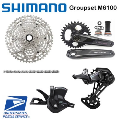 SHIMANO DEORE M6100 MTB 12-Speed Groupset 170mm 32T cassette 51T - Image 1 of 4