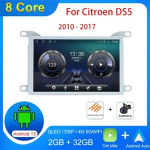 Android 13 Para Citroen DS5 2010-2017 Radio Coche Navegación GPS Reproductor de Video Estéreo DSP - Imagen 1 de 9