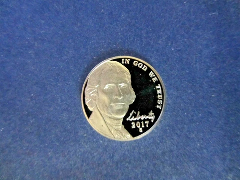 2017-S -1 total- Jefferson Nickels Deep Cameo Mirror Proof Upper Grading Range Cover