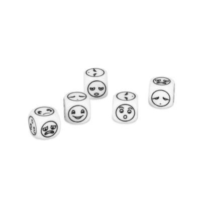 TIME TEX TimeTEX Würfel-Set Emotionen "6 Gesichter" 5er Set | Lernspiel | Gefühle