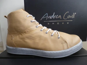 Andrea Conti Women's Boots Sneakers Leather Brown Beige 0349608 - Picture 1 of 7