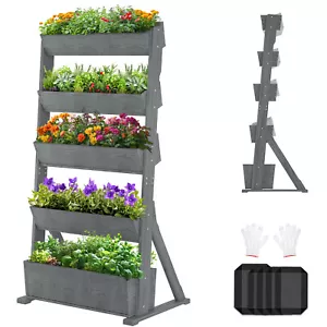 SUNYRISY 4 Tiers 5 Tiers Vertical Raised Garden Bed Planter Tower Planter Box - Picture 1 of 28