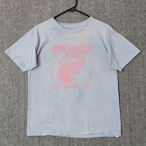 Rolling Stones T-Shirt Boys XL Blue U.S. Tour '78 Short Sleeve Tie Dye Crewneck - Picture 1 of 10